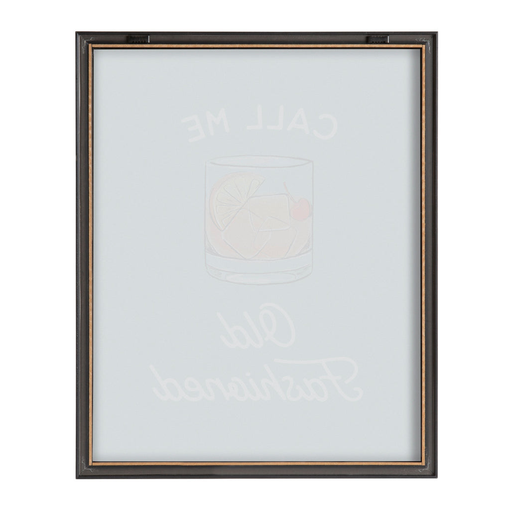 Blake Call Me Old Fashioned Blue Framed Printed Glass by The Creative Bunch Studio