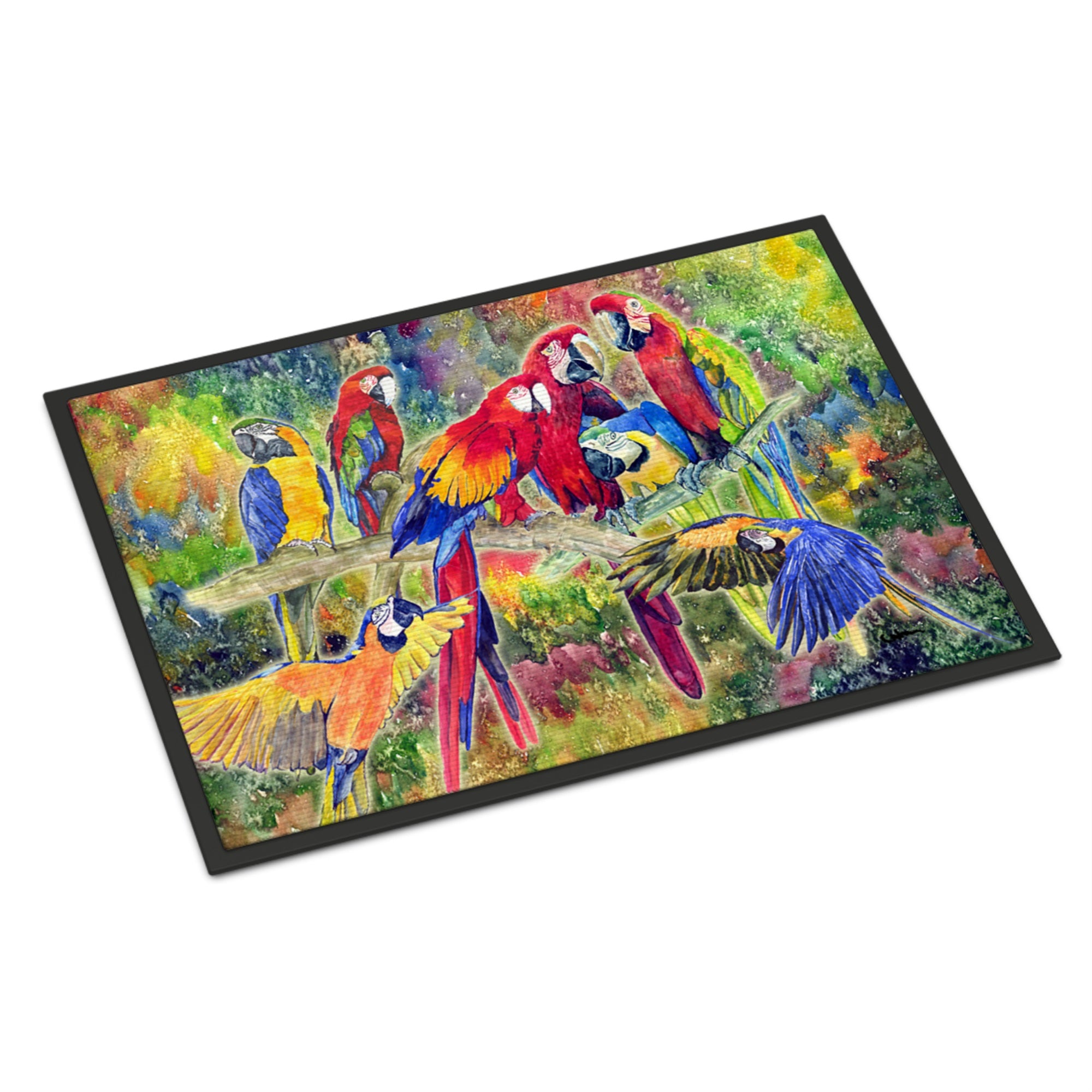 'Caroline'S Treasures Parrots Indoor Or Outdoor Mat, 18'' X 27'', Multicolor'