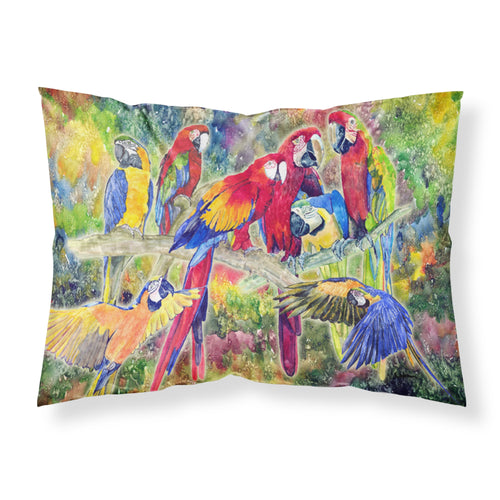 'Caroline'S Treasures 8600Pillowcase Parrot Moisture Wicking Fabric Standard Pillowcase, Large, Multicolor'