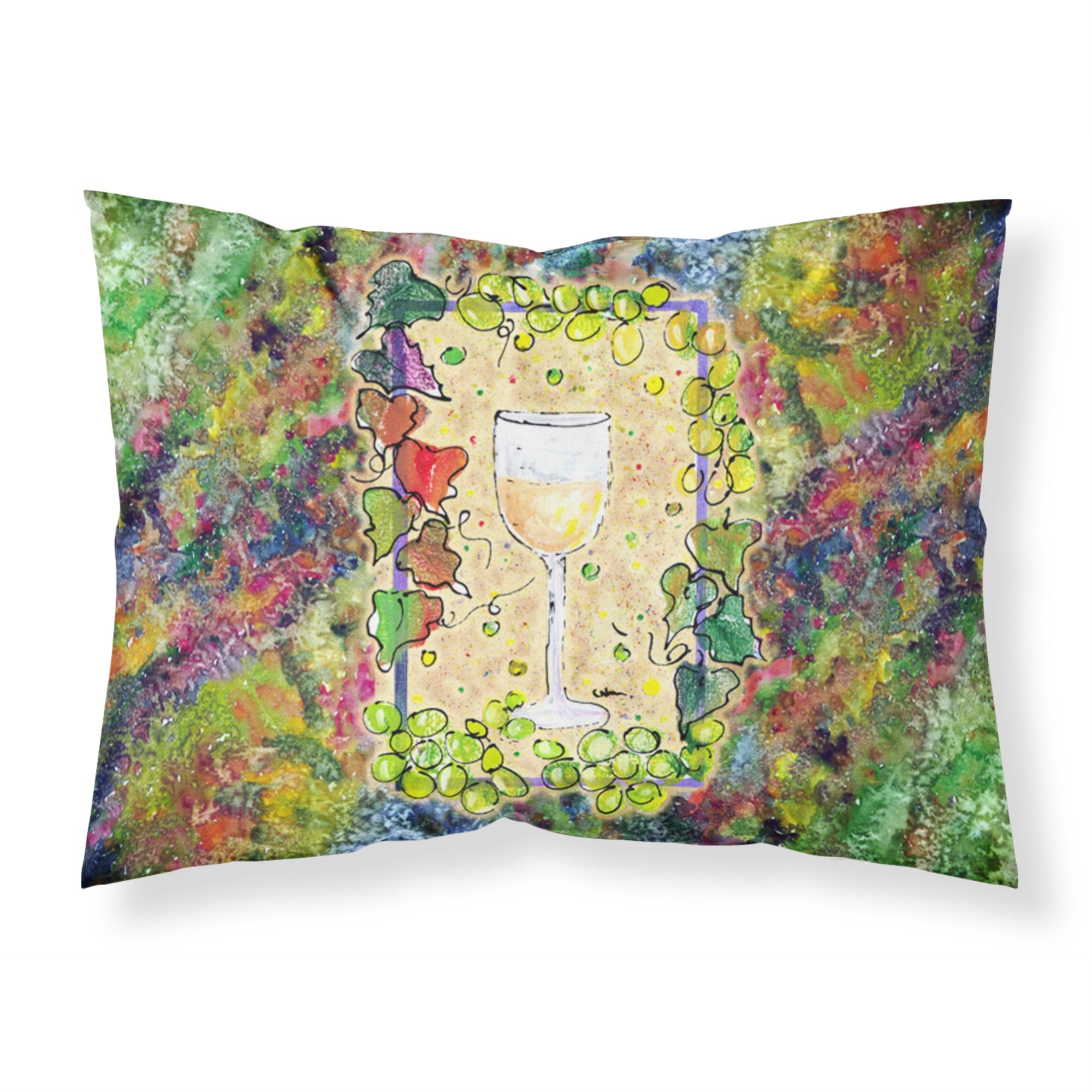 'Caroline'S Treasures 8617Pillowcase Wine Moisture Wicking Fabric Standard Pillowcase, Large, Multicolor'