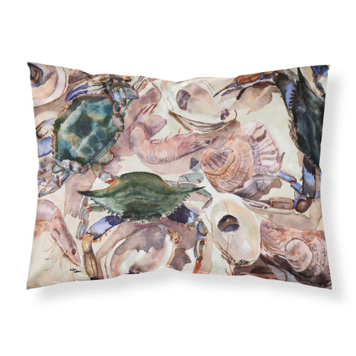 'Caroline'S Treasures 8618Pillowcase Crab Moisture Wicking Fabric Standard Pillowcase, Large, Multicolor'