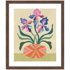 Framed Art Iris and Vase by Rachel Lee
