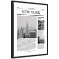 New York Article by Megan Ryan Framed Canvas Wall Art Print