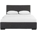 Hindes Upholstered Platform Bed, Grey, Queen