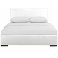 Hindes Upholstered Platform Bed, White, Queen