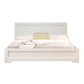 Trent Wooden Platform Bed in White, Queen
