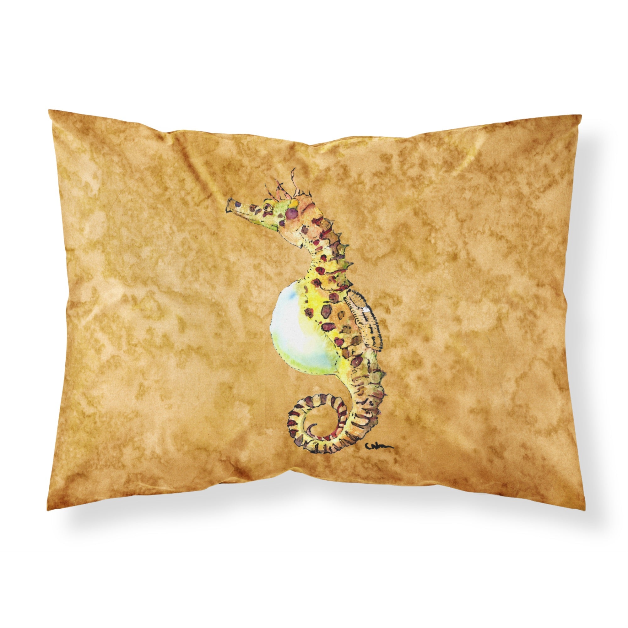 'Caroline'S Treasures 8640Pillowcase Seahorse Moisture Wicking Fabric Standard Pillowcase, Large, Multicolor'
