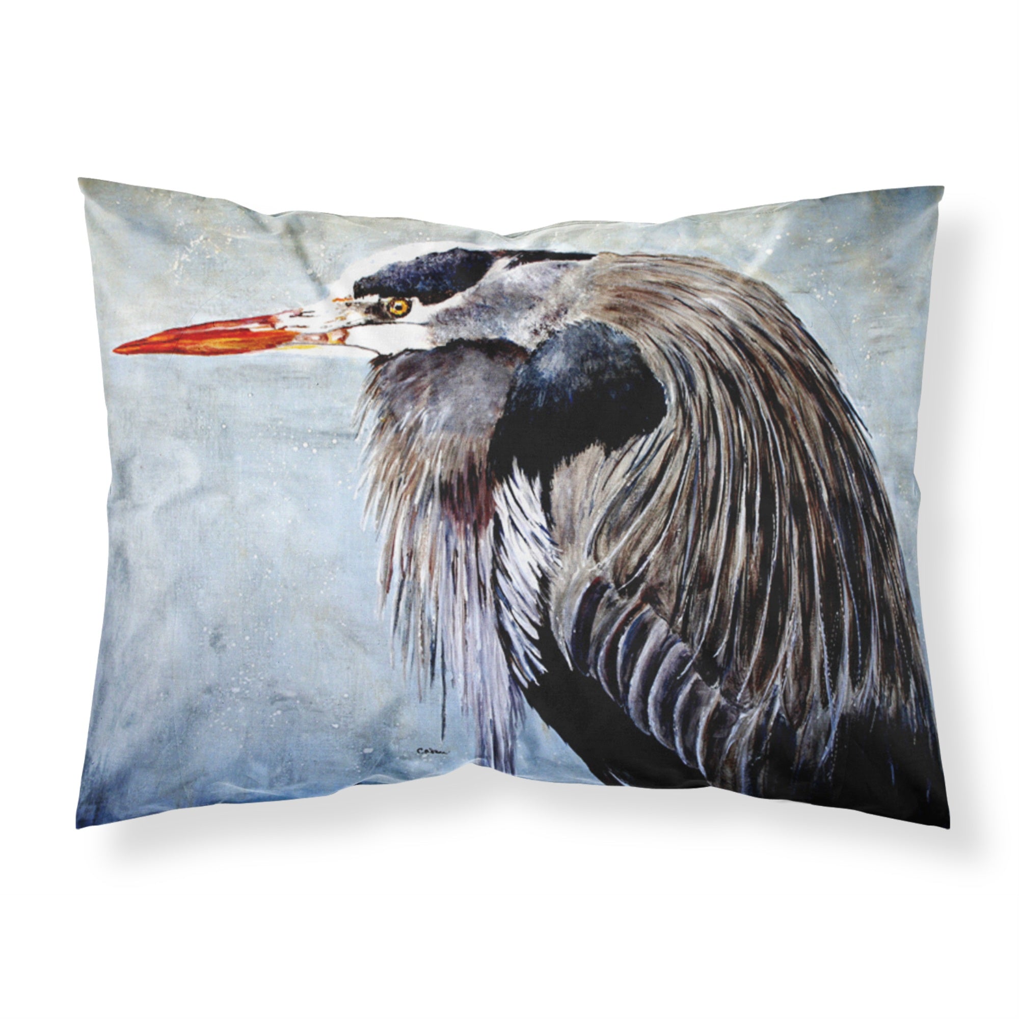 'Caroline'S Treasures 8652Pillowcase Blue Heron Moisture Wicking Fabric Standard Pillowcase, Large, Multicolor'