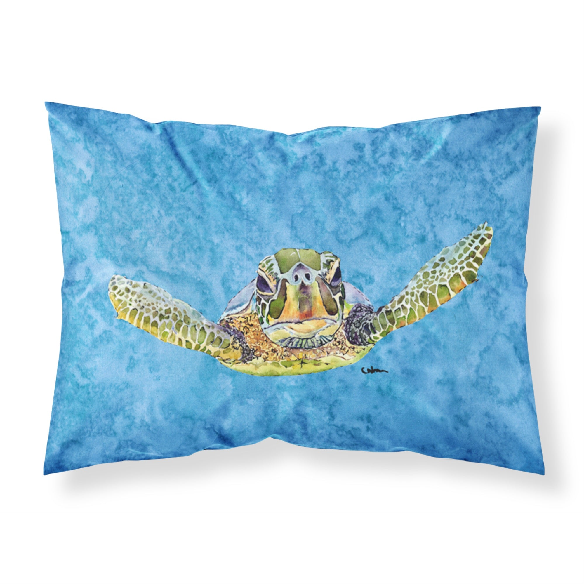 'Caroline'S Treasures 8653Pillowcase Turtle Coming At You Moisture Wicking Fabric , Polyester Envelop Closure Type Pillow Case,