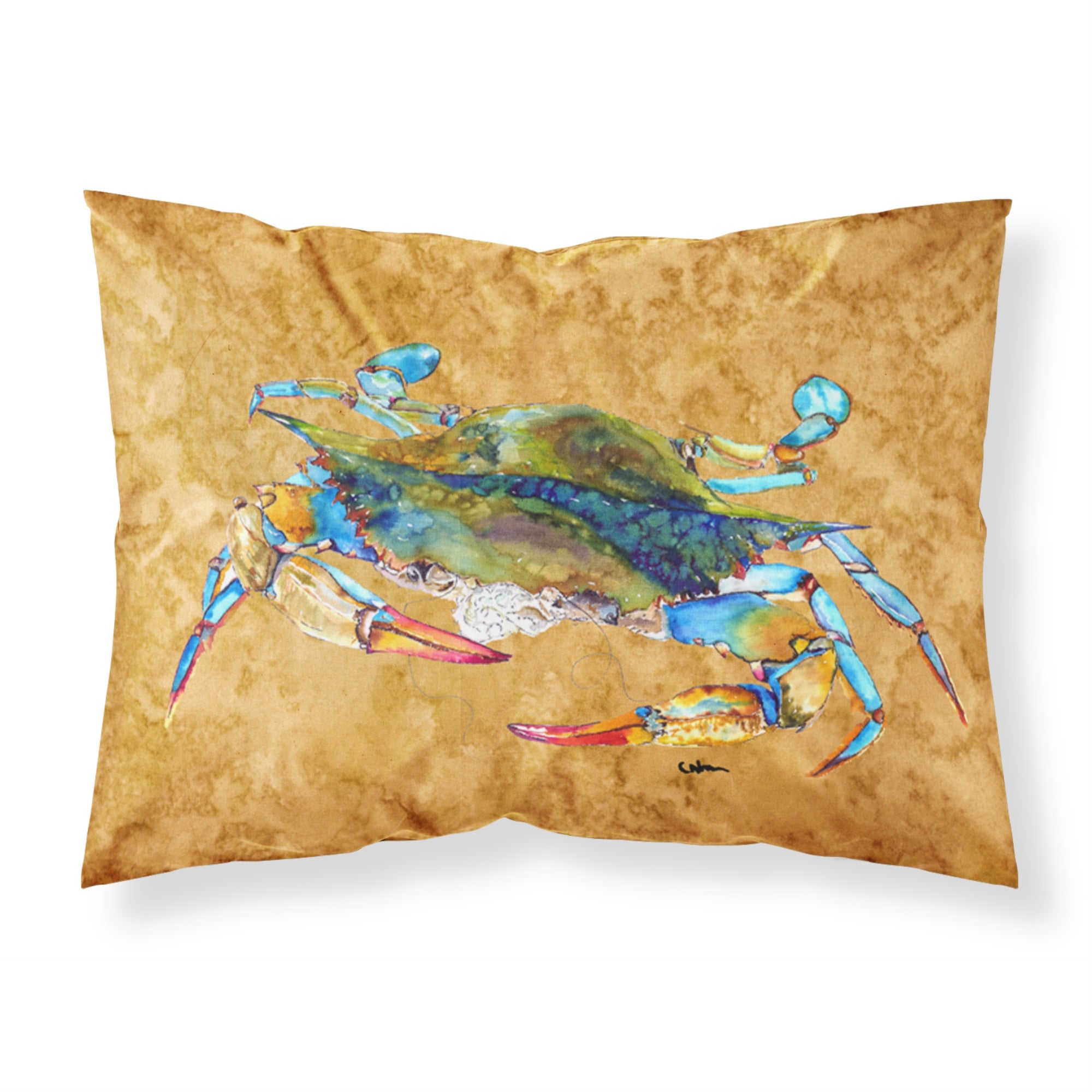 'Caroline'S Treasures 8655Pillowcase Crab Moisture Wicking Fabric Standard Pillowcase, Large, Multicolor'