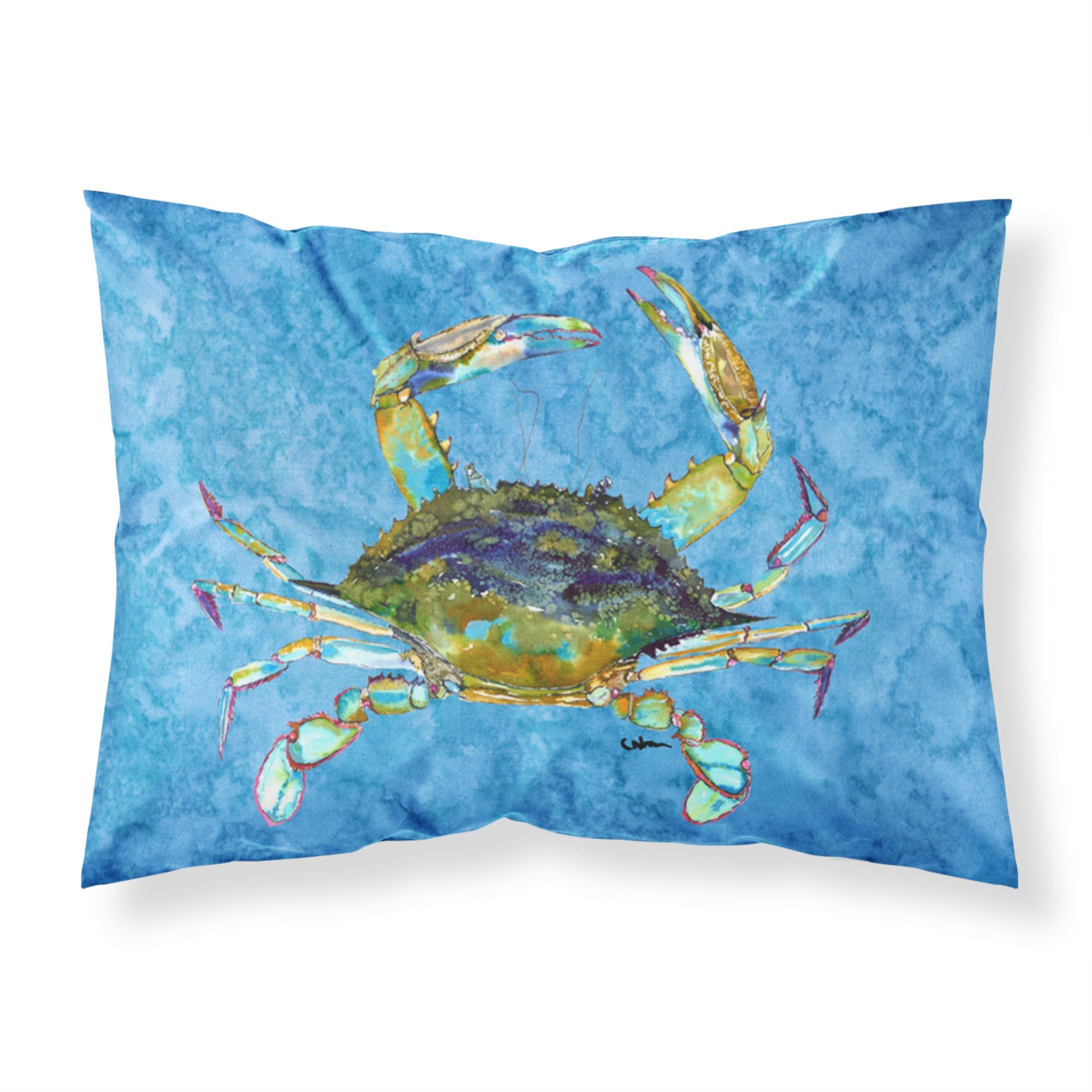 'Caroline'S Treasures 8656Pillowcase Crab Moisture Wicking Fabric Standard Pillowcase, Large, Multicolor'