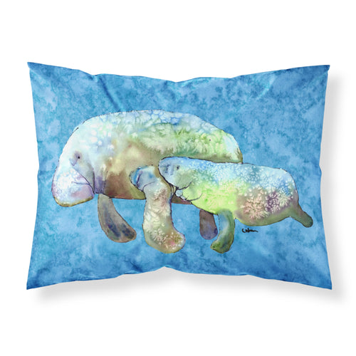 'Caroline'S Treasures 8660Pillowcase Manatee Moisture Wicking Fabric Standard Pillowcase, Large, Multicolor'