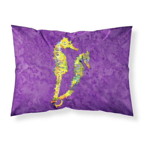 'Caroline'S Treasures 8661Pillowcase Seahorse Moisture Wicking Fabric Standard Pillowcase, Large, Multicolor'
