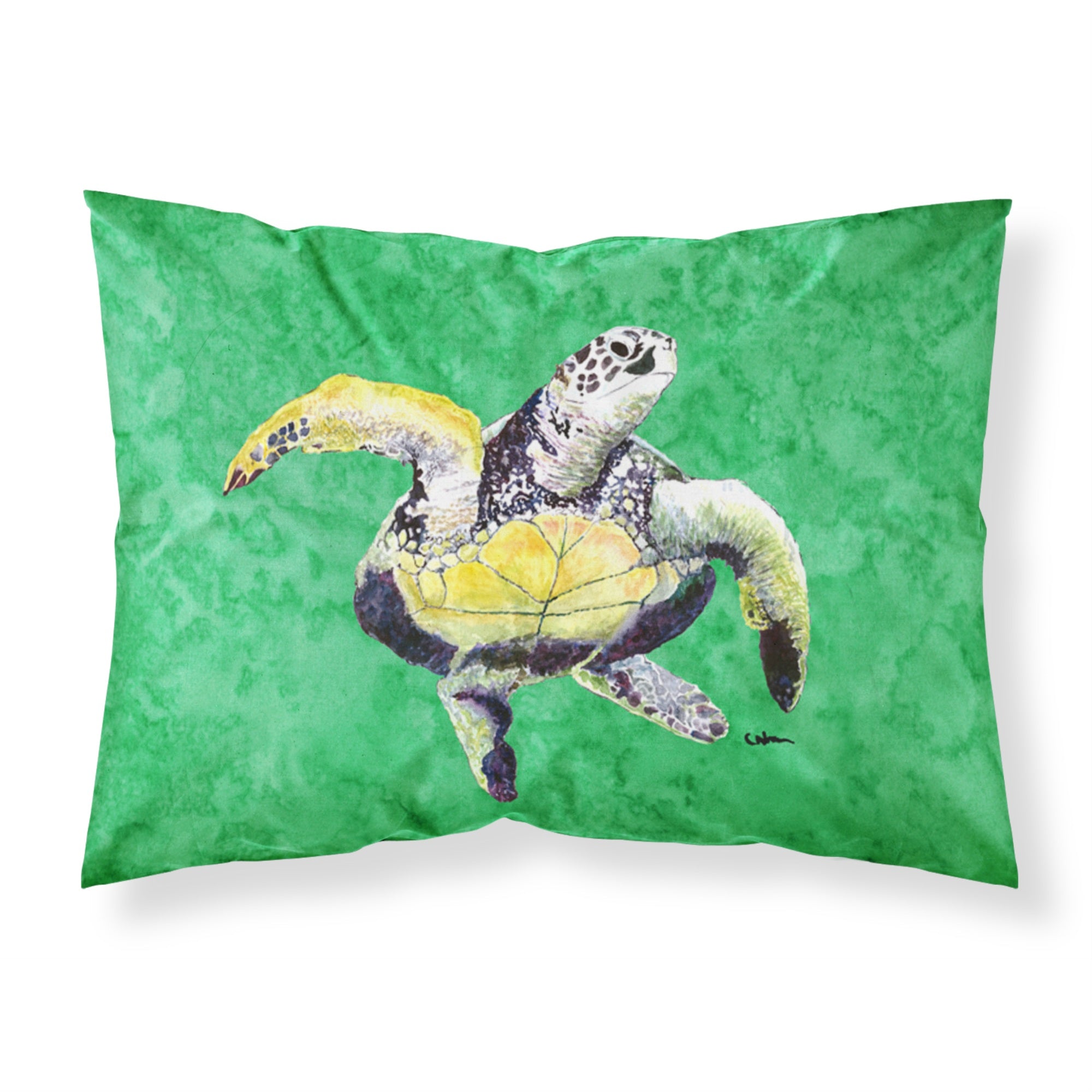 'Caroline'S Treasures 8671Pillowcase Turtle Dancing Moisture Wicking Fabric Standard Pillowcase, Large, Multicolor'