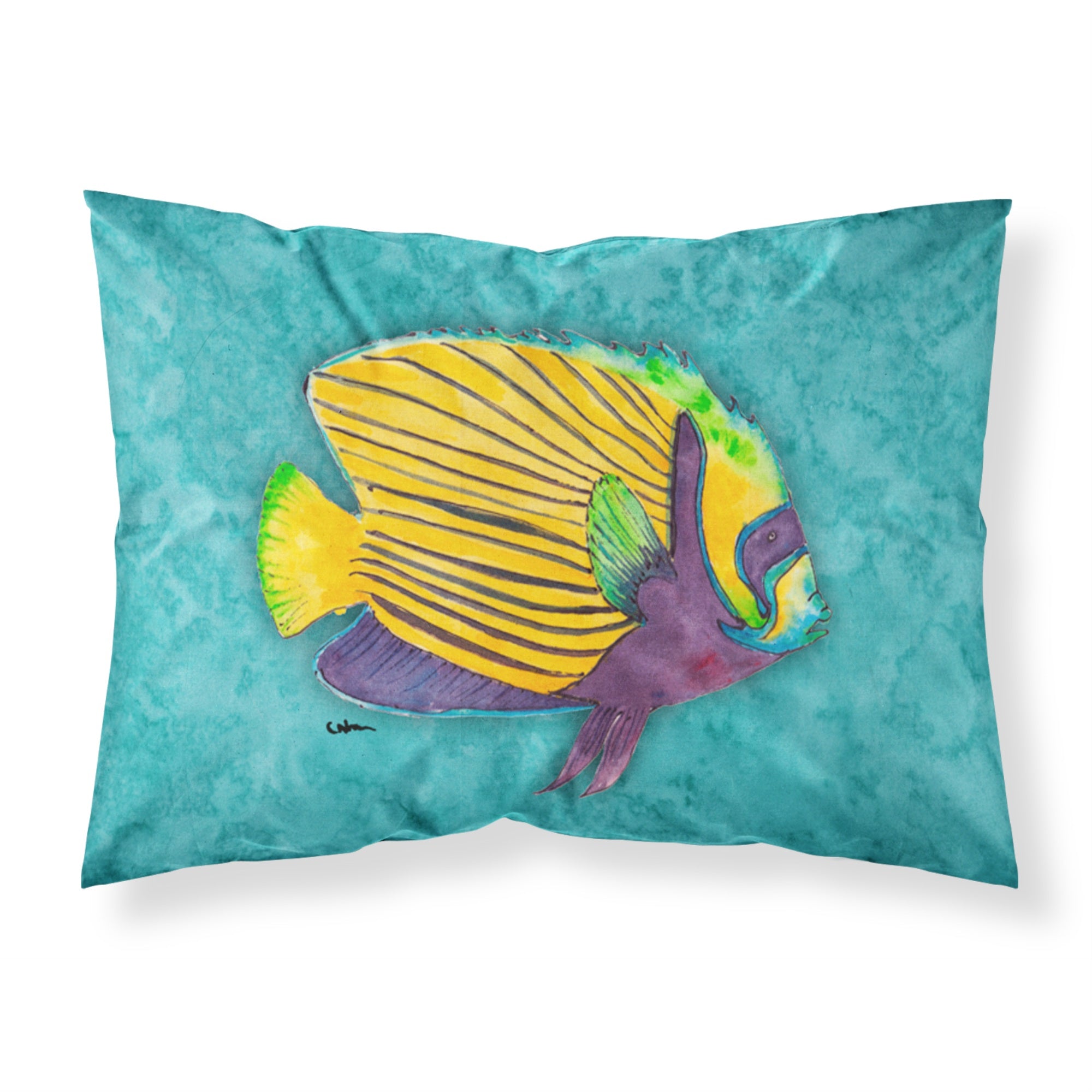 'Caroline'S Treasures 8674Pillowcase Fish Tropical Moisture Wicking Fabric Standard Pillowcase, Large, Multicolor'