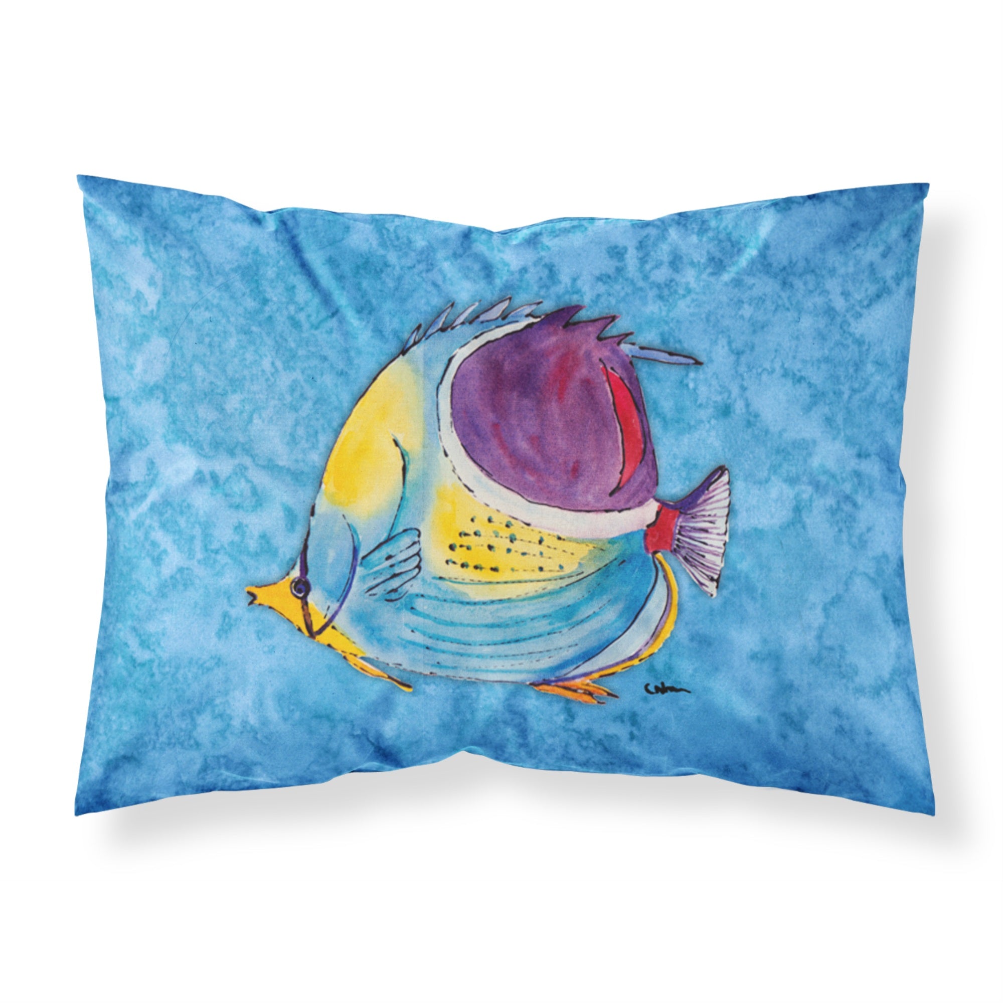 'Caroline'S Treasures 8676Pillowcase Fish Tropical Moisture Wicking Fabric Standard Pillowcase, Large, Multicolor'