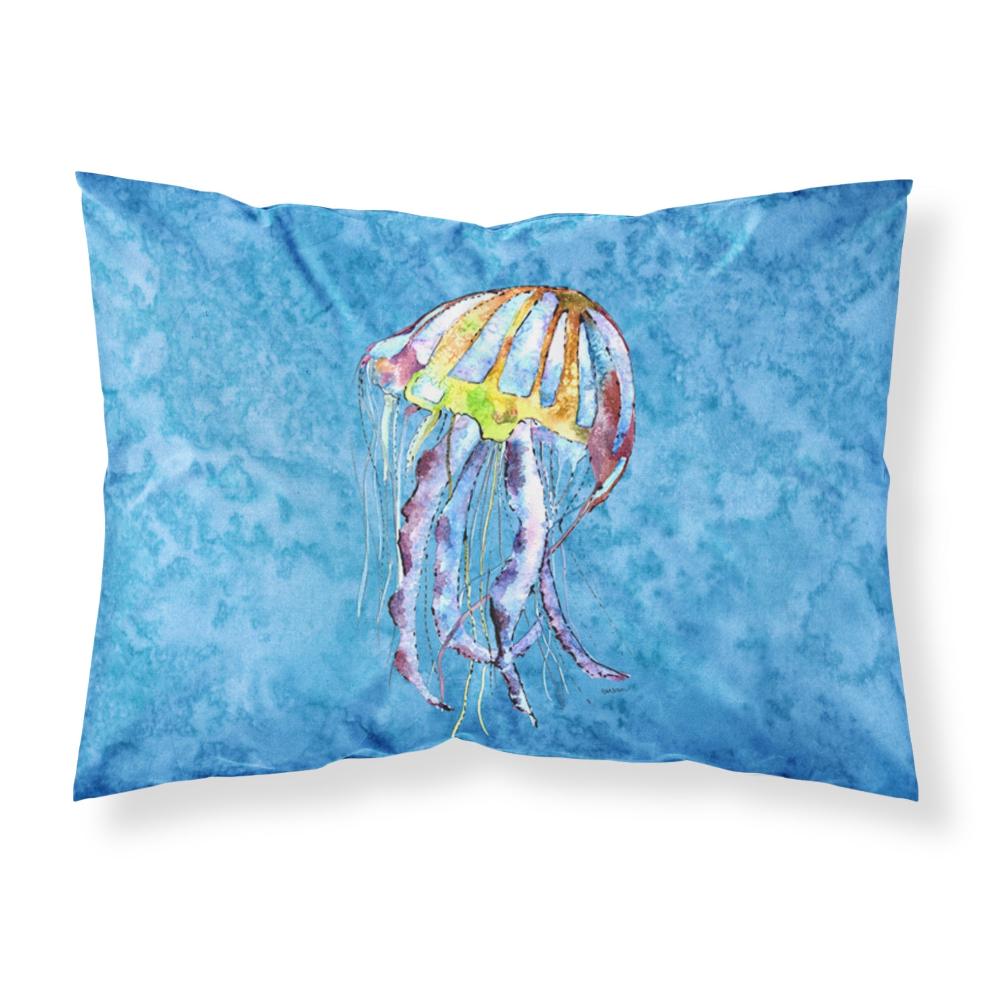 'Caroline'S Treasures 8682Pillowcase Jellyfish Moisture Wicking Fabric Standard Pillowcase, Large, Multicolor'