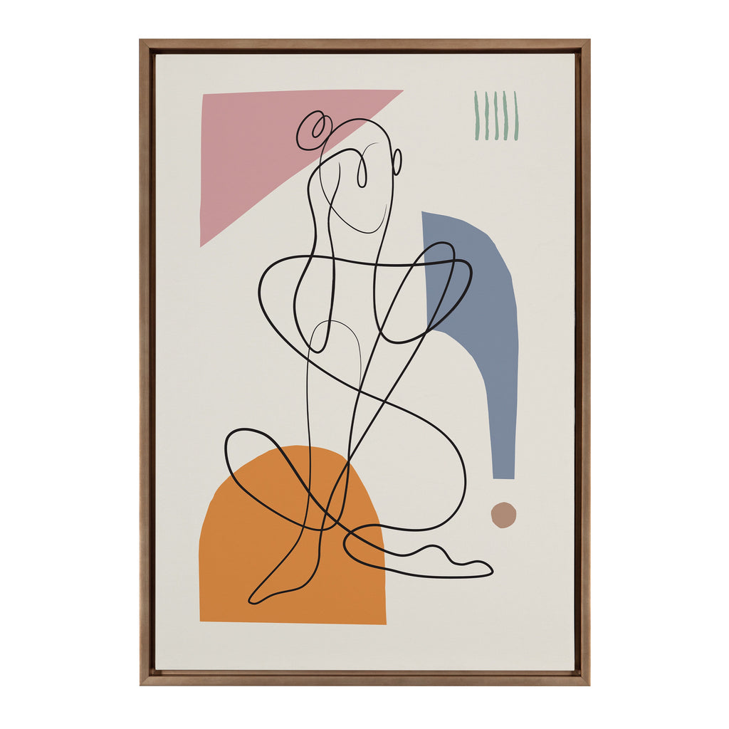 Sylvie Thinking of You Framed Canvas by Rachel Lee of My Dream Wall