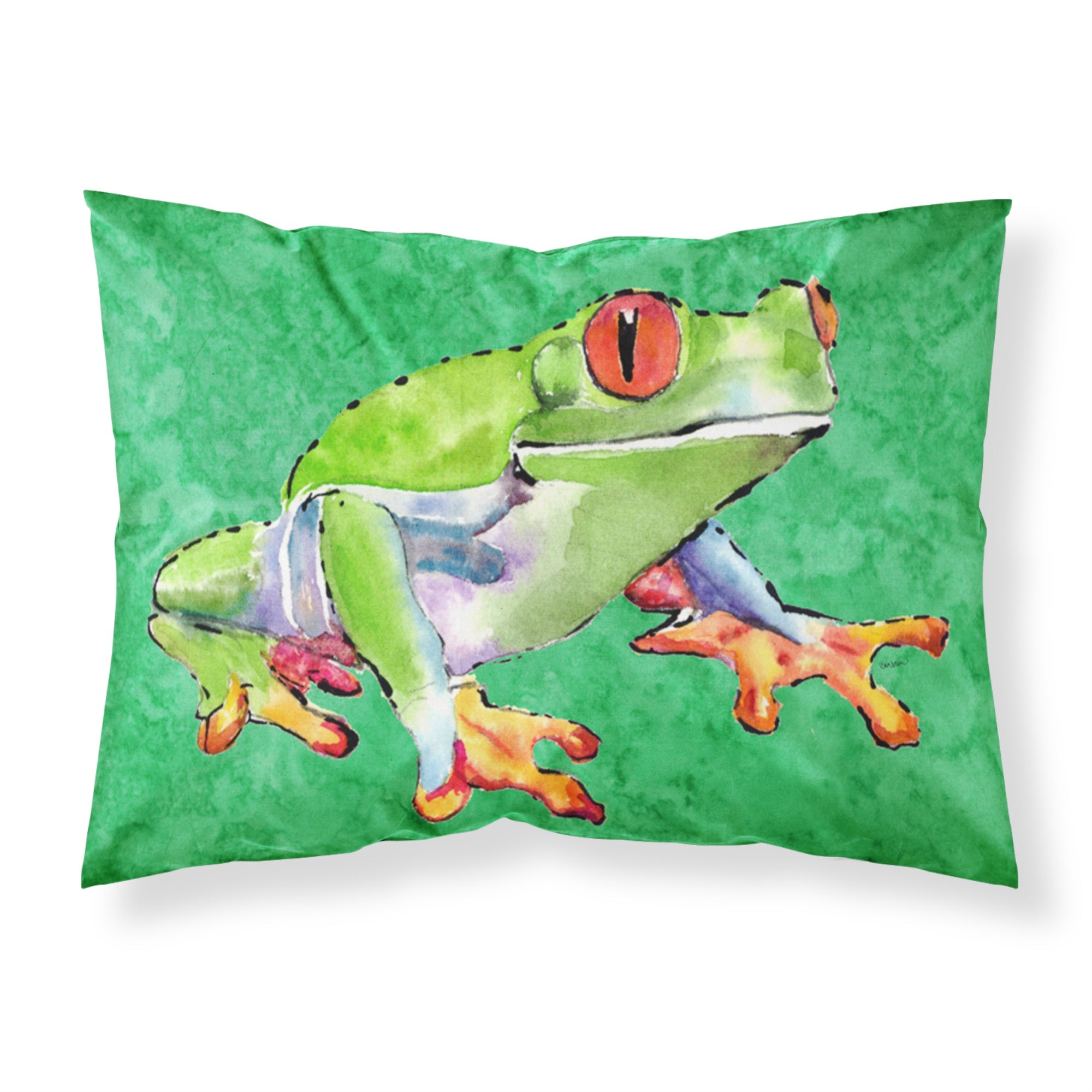 'Caroline'S Treasures 8688Pillowcase Frog Moisture Wicking Fabric Standard Pillowcase, Large, Multicolor'