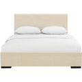 Hindes Upholstered Platform Bed, Beige, Full