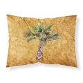 'Caroline'S Treasures 8706Pillowcase Palm Tree On Gold Fabric Standard Pillowcase, Large, Multicolor'