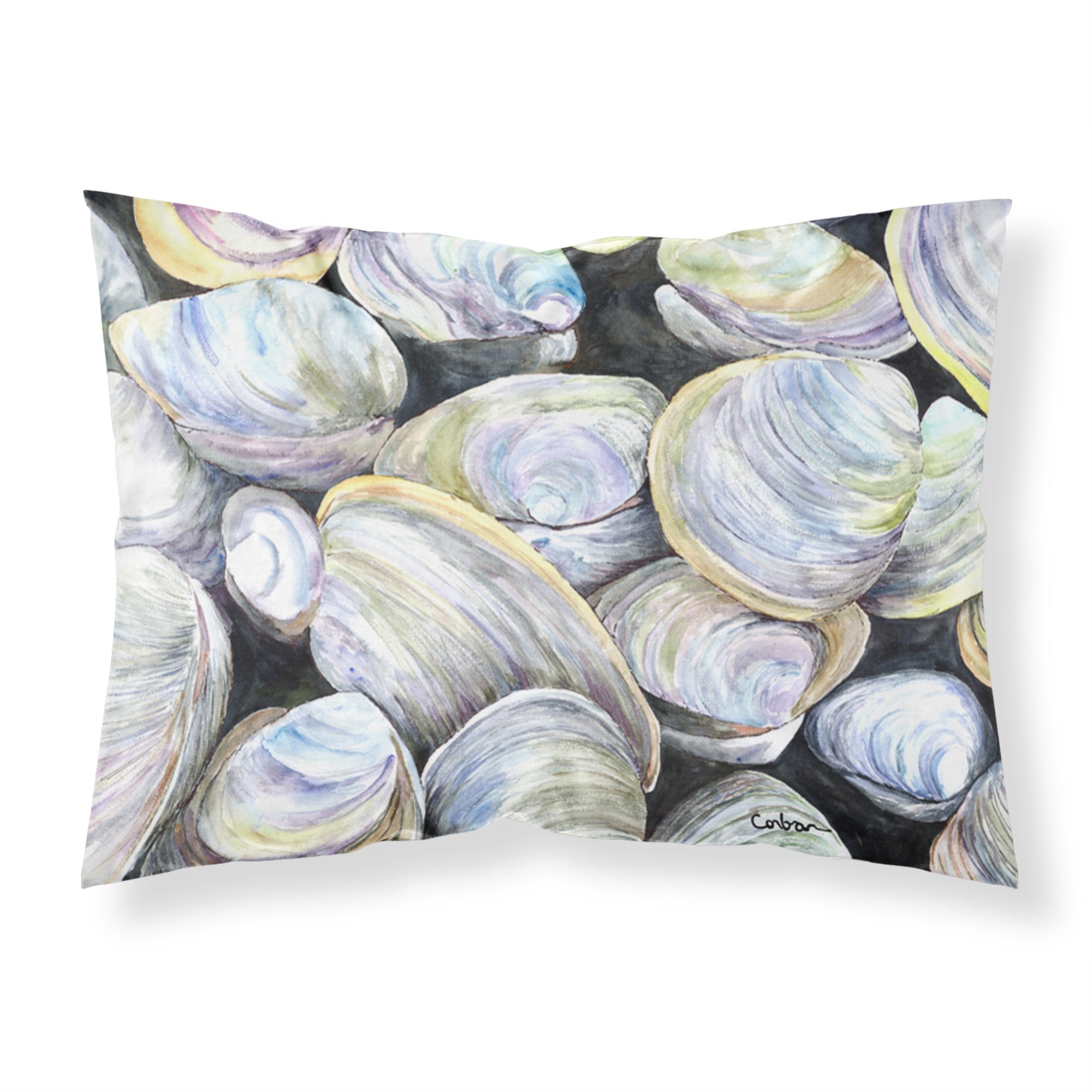 'Caroline'S Treasures 8714Pillowcase Clam Quahog Moisture Wicking Fabric Standard Pillowcase, Large, Multicolor'