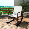 vidaXL Garden Rocking Chair Poly Rattan Brown