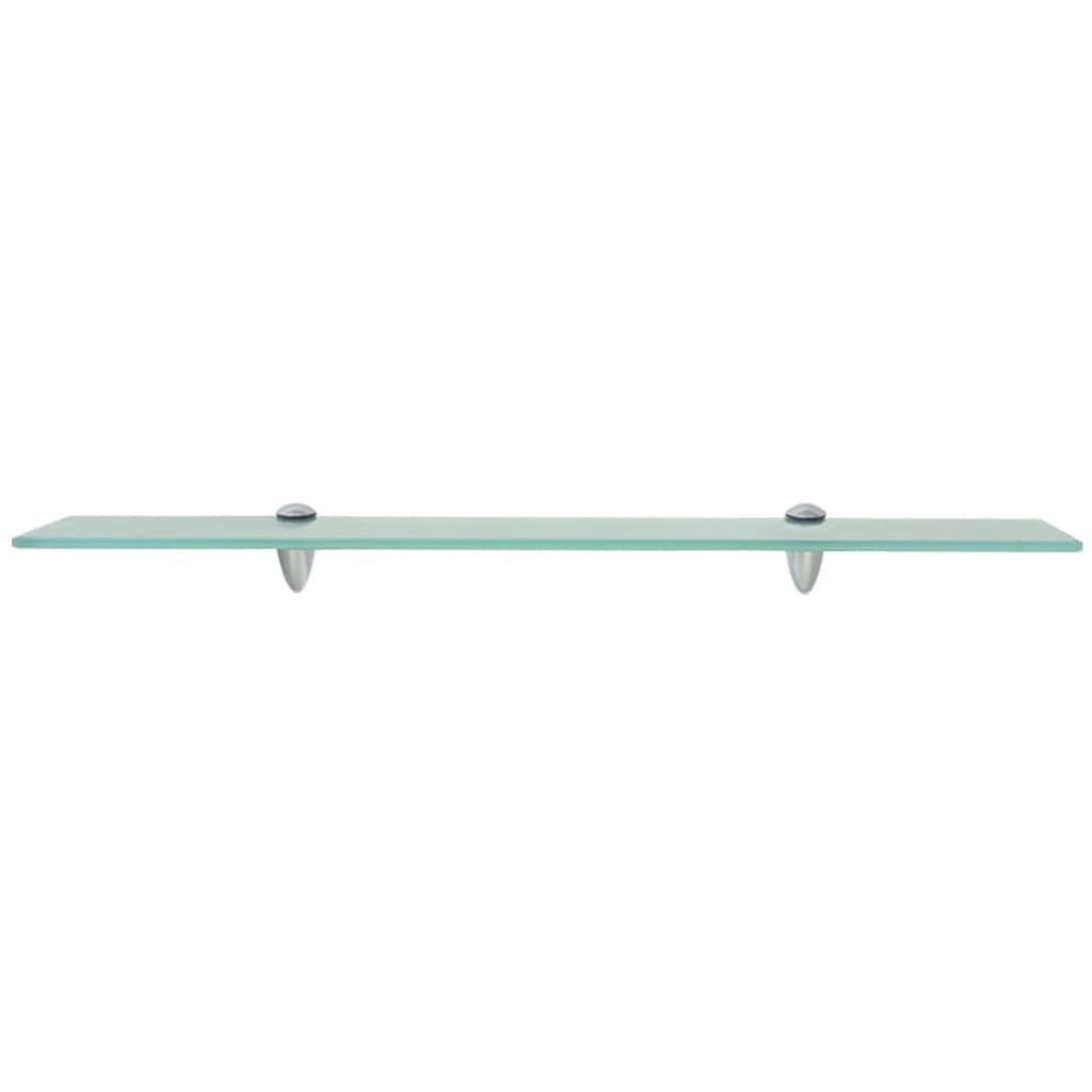 Vidaxl Modern Floating Glass Shelf 27.6&quot;X3.9&quot;X0.3&quot;, Durable Tempered Safety Glass, Easy To Assembly, Transparent, Zinc Alloy Bracket Clip, Up To 22Lb Load Capacity