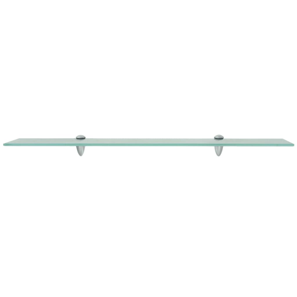 Vidaxl Floating Shelf - 31.5&quot;X3.9&quot; 0.3&quot;-Thick Tempered Safety Glass With Zinc Alloy Clip Brackets - Clear/Transparent - Versatile, Modern Home Decor - Durable With 33.1 Lb Load Capacity
