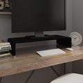 vidaXL TV Stand / Monitor Riser Glass Black 27.6x11.8x5.1