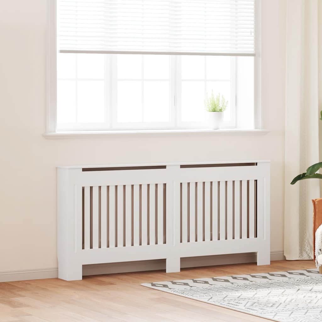vidaXL Radiator Cover White MDF 67.7''