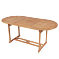 vidaXL Patio Table 70.8x35.4x29.5 Solid Teak Wood