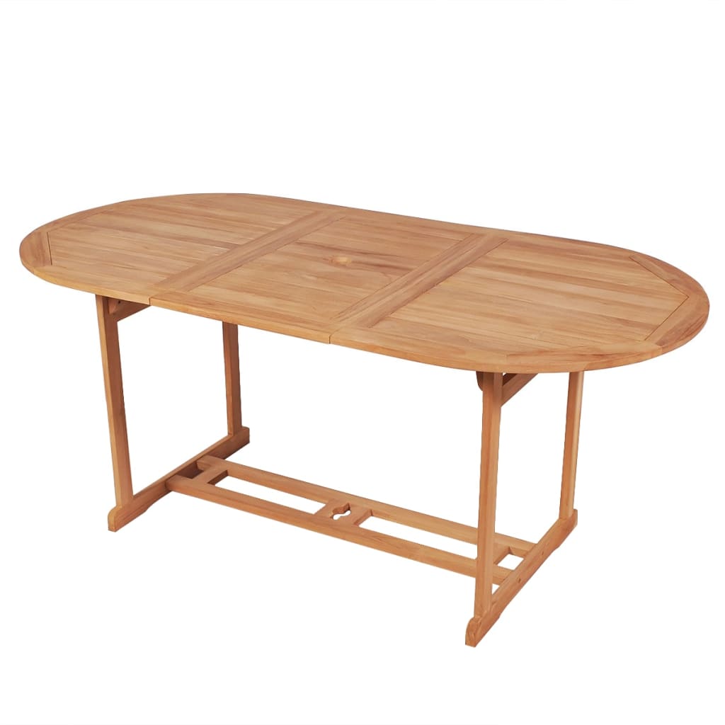 vidaXL Patio Table 70.8x35.4x29.5 Solid Teak Wood