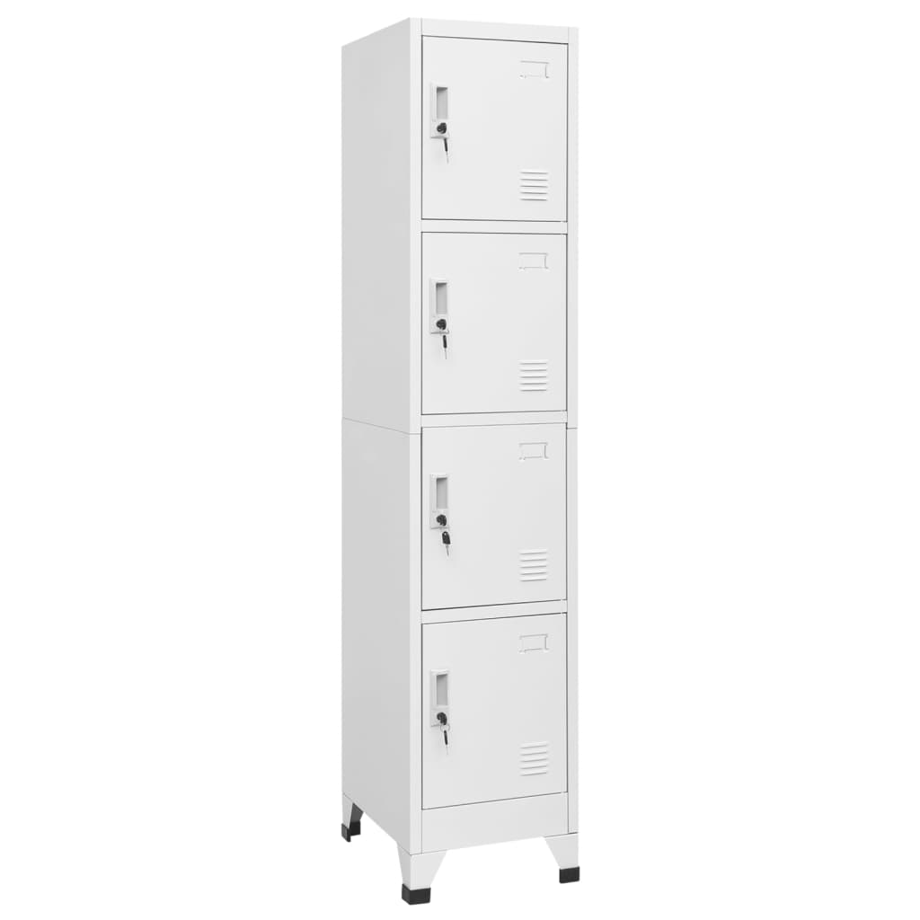 vidaXL Locker Cabinet with 4 Compartments 15''x17.7''x70.9''