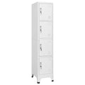vidaXL Locker Cabinet with 4 Compartments 15''x17.7''x70.9''