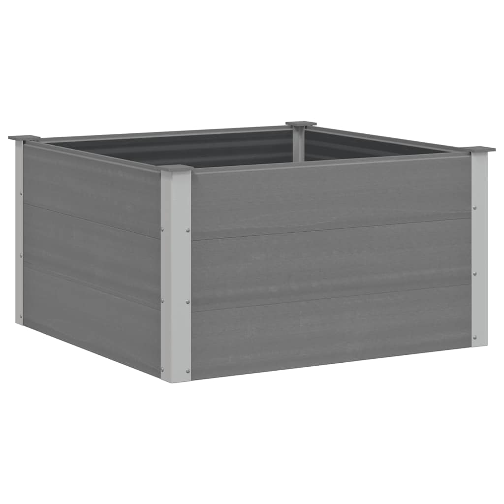 vidaXL Garden Raised Bed WPC 39.4x39.4x21.3 Gray
