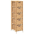 vidaXL Storage Unit with 5 Baskets 10x14.6x39.4 Water Hyacinth