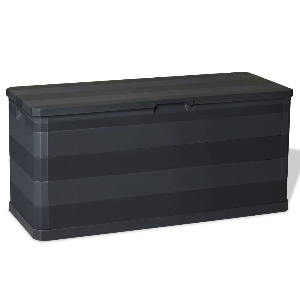 vidaXL Patio Storage Box Black 46.1''x17.7''x22''