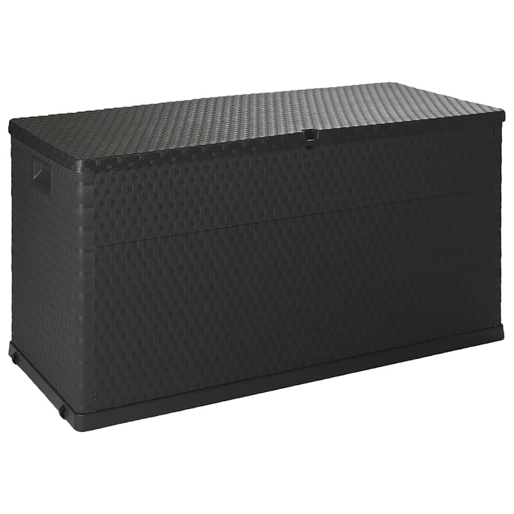 vidaXL Patio Storage Box Anthracite 47.2x22x24.8 PP Rattan