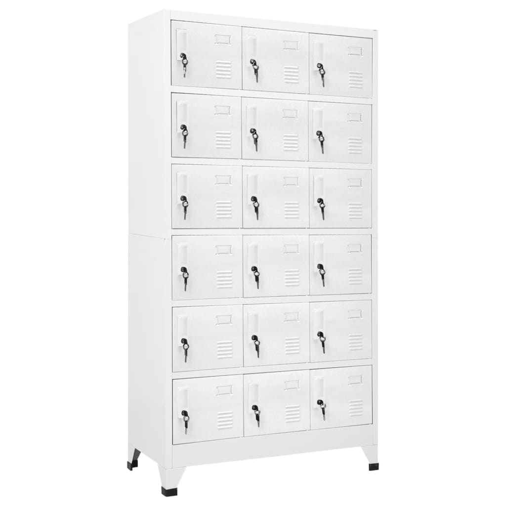 vidaXL Locker Cabinet with 18 Compartments Metal 35.4''x15.7''x70.9''