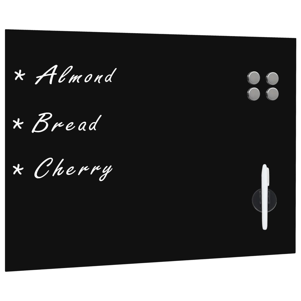 vidaXL Wall Mounted Magnetic Blackboard Glass 31.5x23.6