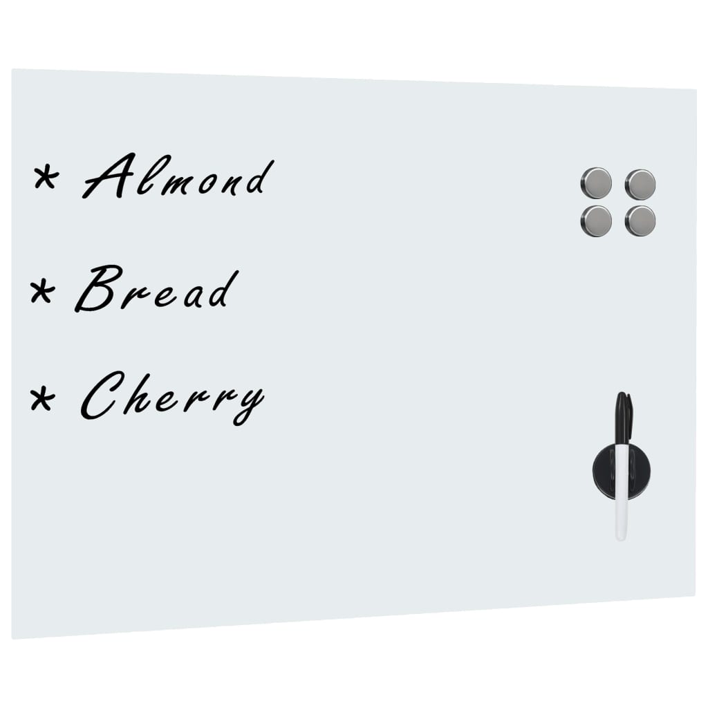 vidaXL Wall Mounted Magnetic Whiteboard Glass 31.5x23.6