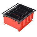 vidaXL Paper Log Briquette Maker Steel 15x12.2x7.1 Black and Red