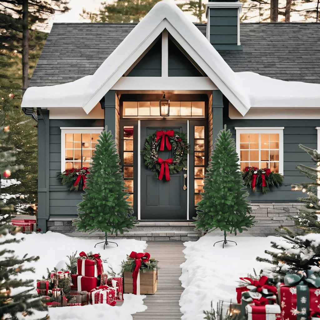 Vidaxl Lifelike Faux Christmas Tree, 5 Ft Green - Indoor/Outdoor Use, Weather And Water Resistant, Durable Pe Material - Easy Assembly With Steel Base