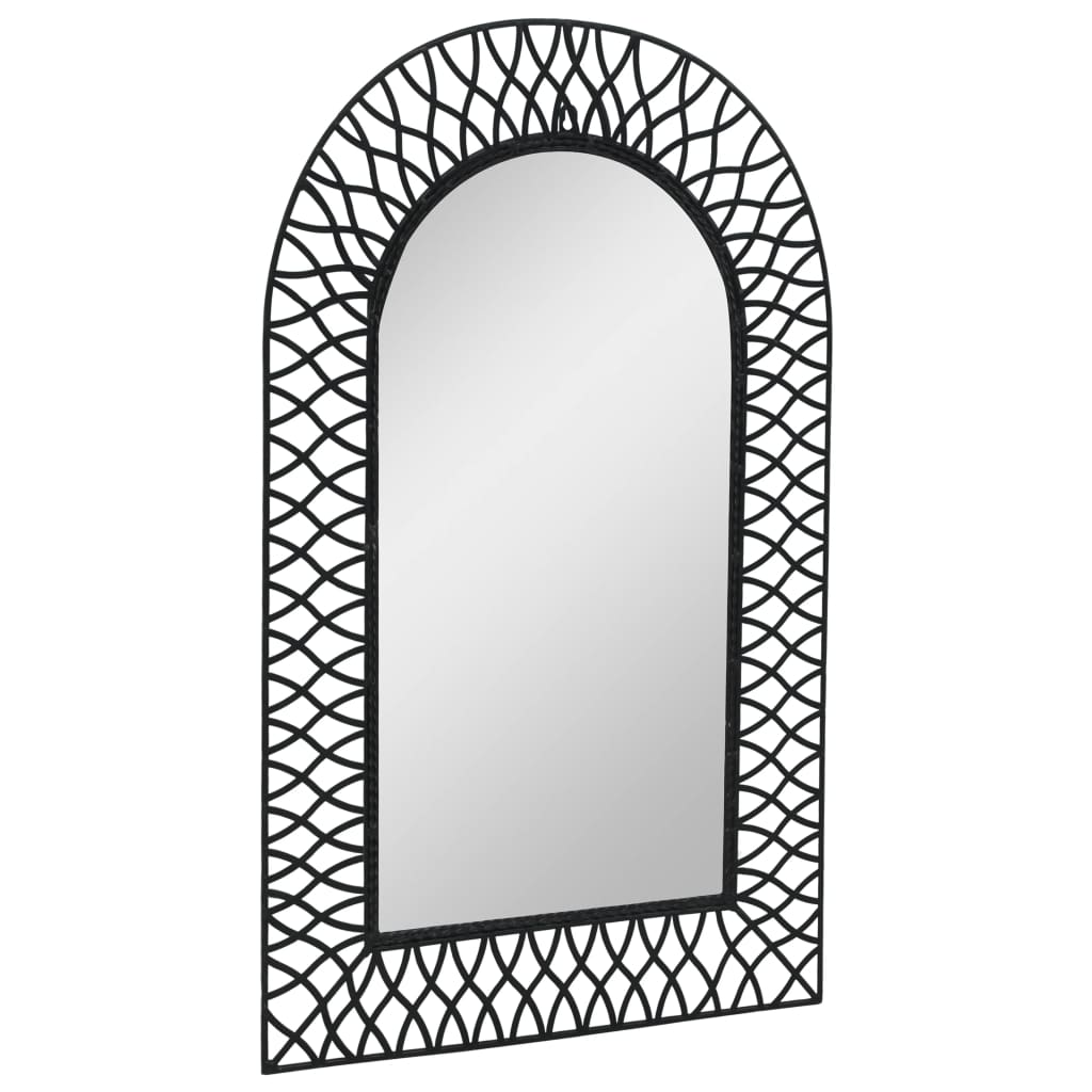 Vidaxl Wall Mirror Arched 19.6&quot;X31.4&quot; Black