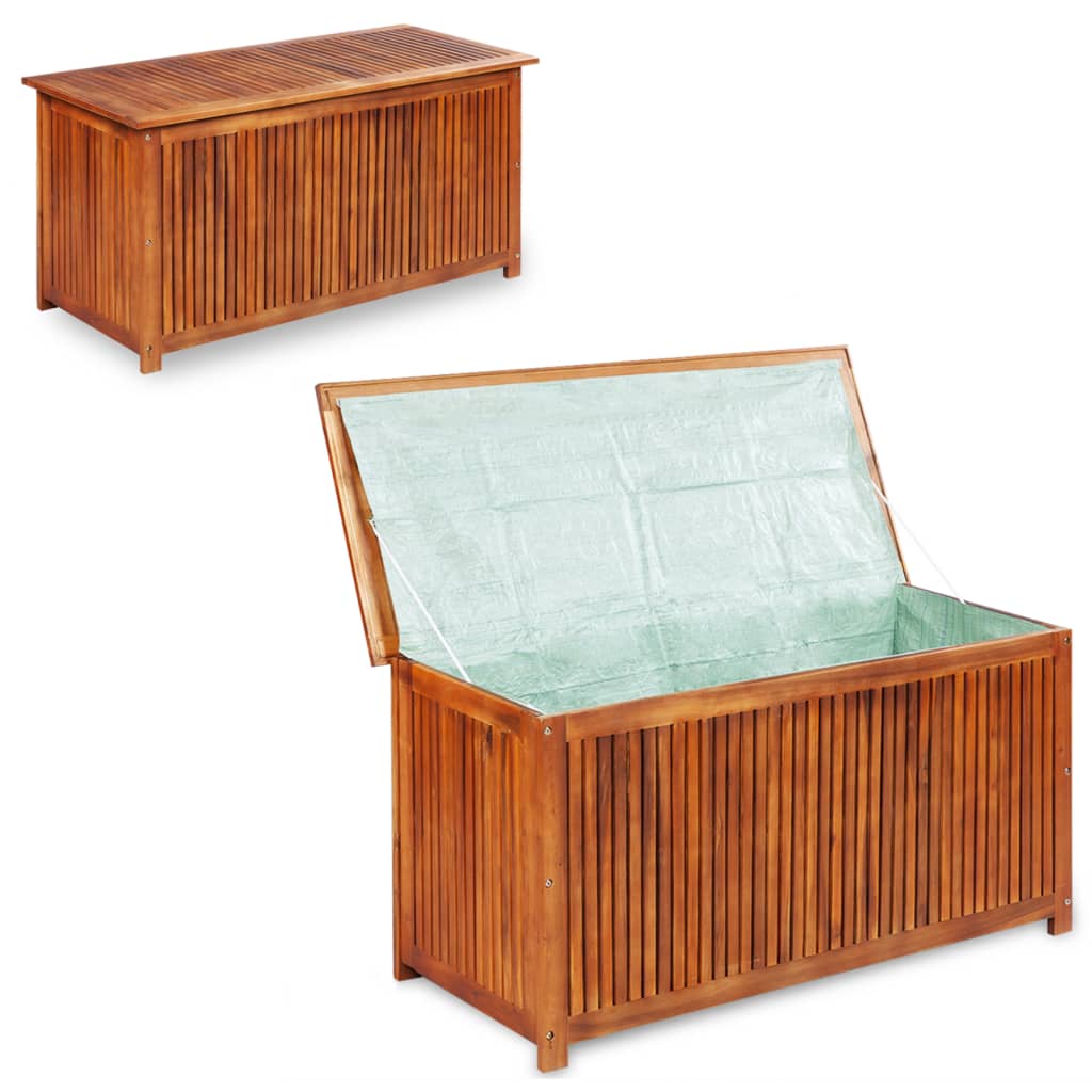 vidaXL Patio Storage Box 46.1x19.7x22.8 Solid Acacia Wood
