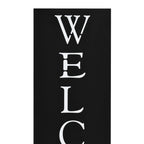 Vidaxl Umbrella Stand Welcome Steel Black