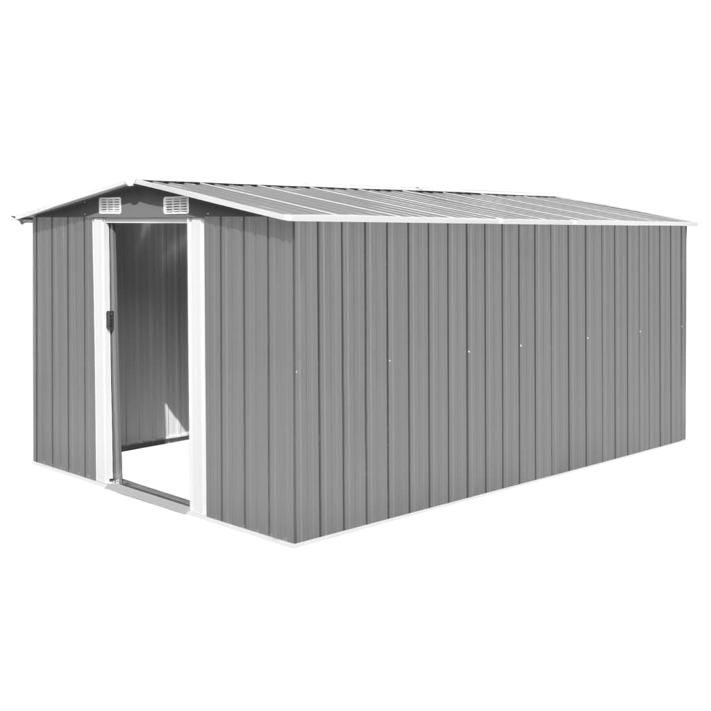 vidaXL Garden Shed 101.2x154.3x71.3 Metal Gray