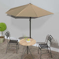 vidaXL Balcony Parasol with Aluminium Pole Taupe 106.3x56.7 Half