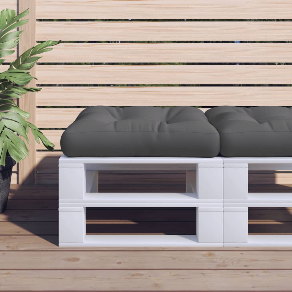 vidaXL Pallet Cushion Gray 22.8x22.8x3.9 Polyester